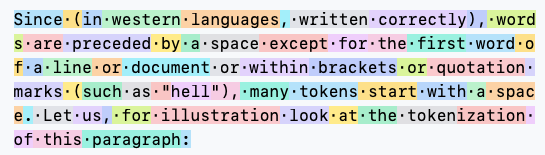 Tokenization example